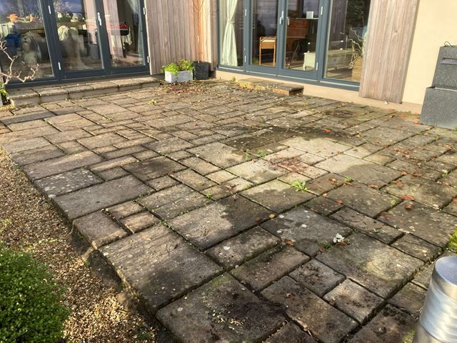 Patio Before Cleaning